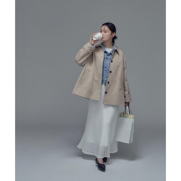 ナチュラルビューティーベーシック（NATURAL BEAUTY BASIC）/ステンカラーハーフコート