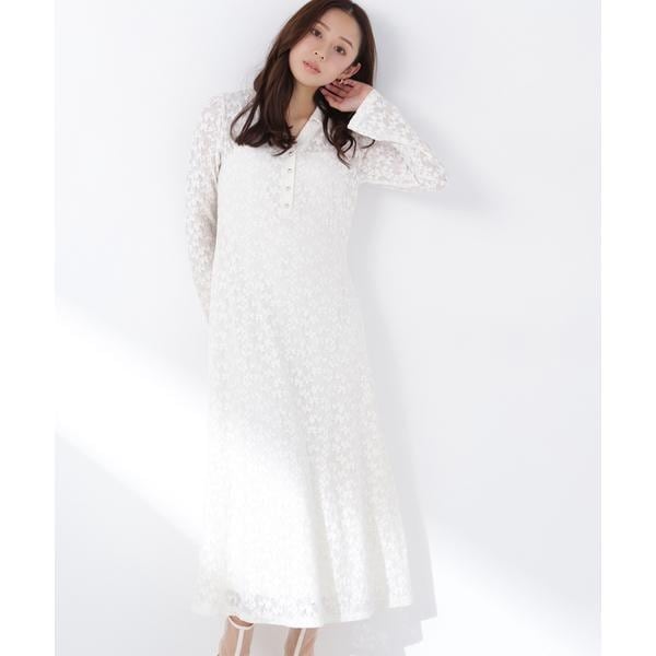 ナチュラルビューティーベーシック（NATURAL BEAUTY BASIC）/レーススキッパーシャツワンピース