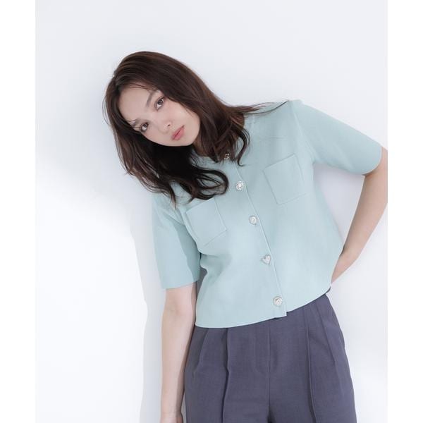 ナチュラルビューティーベーシック（NATURAL BEAUTY BASIC）/アソートボタンニットジャケット