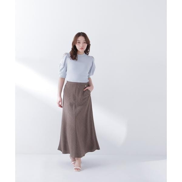 ナチュラルビューティーベーシック（NATURAL BEAUTY BASIC）/麻調ナロースカート