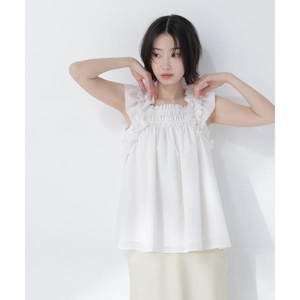 ナチュラルビューティーベーシック（NATURAL BEAUTY BASIC）/フリルスリーブチュニック