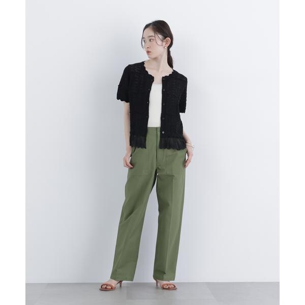 ナチュラルビューティーベーシック（NATURAL BEAUTY BASIC）/〈N．〉レースドッキング透かし編みカーディガン_5