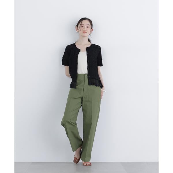 ナチュラルビューティーベーシック（NATURAL BEAUTY BASIC）/〈N．〉レースドッキング透かし編みカーディガン_6