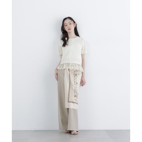 ナチュラルビューティーベーシック（NATURAL BEAUTY BASIC）/〈N．〉レースドッキング透かし編みカーディガン_16