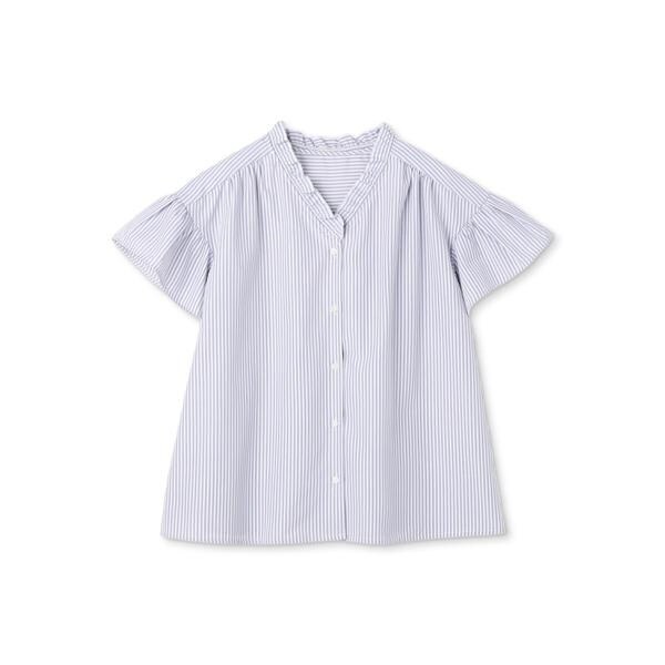 ナチュラルビューティーベーシック（NATURAL BEAUTY BASIC）/ストライプフリルネックブラウス_3