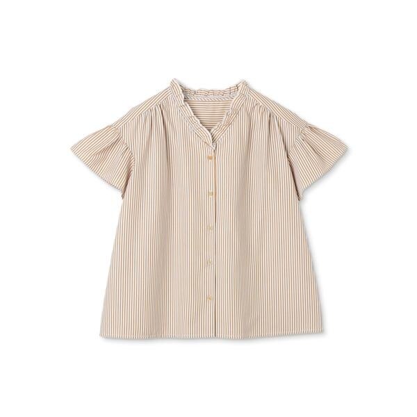 ナチュラルビューティーベーシック（NATURAL BEAUTY BASIC）/ストライプフリルネックブラウス_12