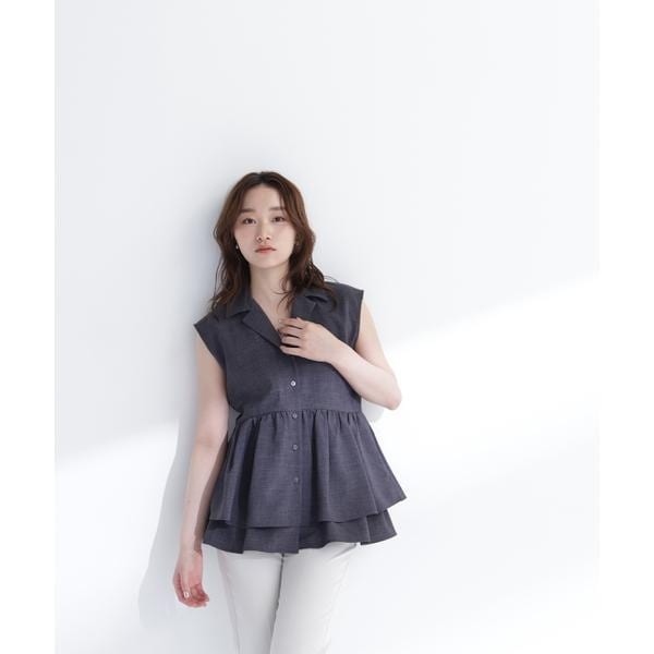 ナチュラルビューティーベーシック（NATURAL BEAUTY BASIC）/ティアードペプラムジレ