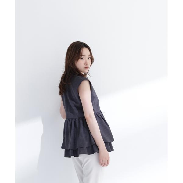 ナチュラルビューティーベーシック（NATURAL BEAUTY BASIC）/ティアードペプラムジレ