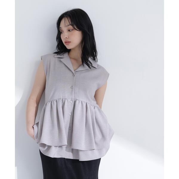 ナチュラルビューティーベーシック（NATURAL BEAUTY BASIC）/ティアードペプラムジレ
