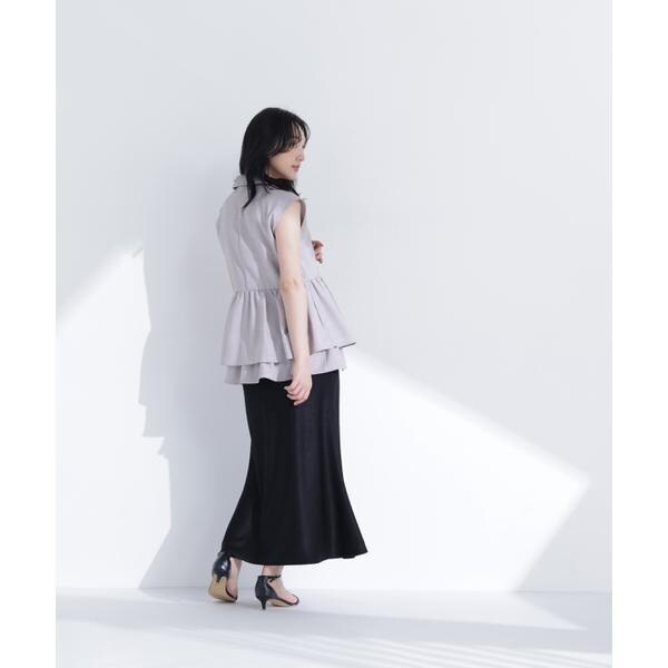 ナチュラルビューティーベーシック（NATURAL BEAUTY BASIC）/ティアードペプラムジレ