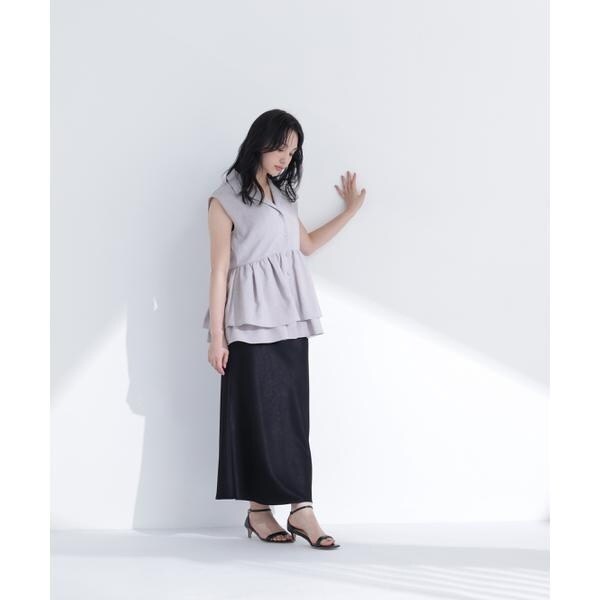 ナチュラルビューティーベーシック（NATURAL BEAUTY BASIC）/ティアードペプラムジレ