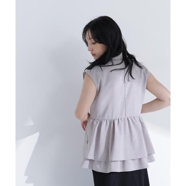 ナチュラルビューティーベーシック（NATURAL BEAUTY BASIC）/ティアードペプラムジレ