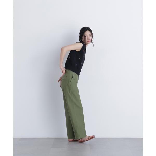 ナチュラルビューティーベーシック（NATURAL BEAUTY BASIC）/〈N．〉ポロカラーフラワー刺繍ニット_6