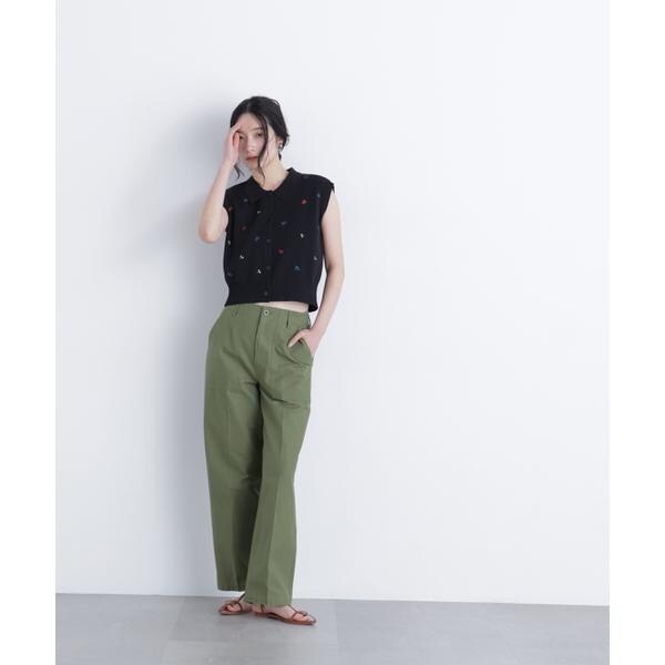 ナチュラルビューティーベーシック（NATURAL BEAUTY BASIC）/〈N．〉ポロカラーフラワー刺繍ニット_8