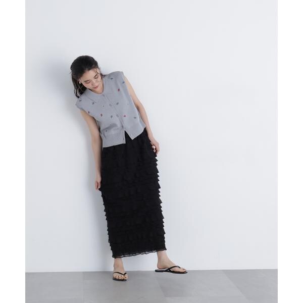 ナチュラルビューティーベーシック（NATURAL BEAUTY BASIC）/〈N．〉ポロカラーフラワー刺繍ニット_17