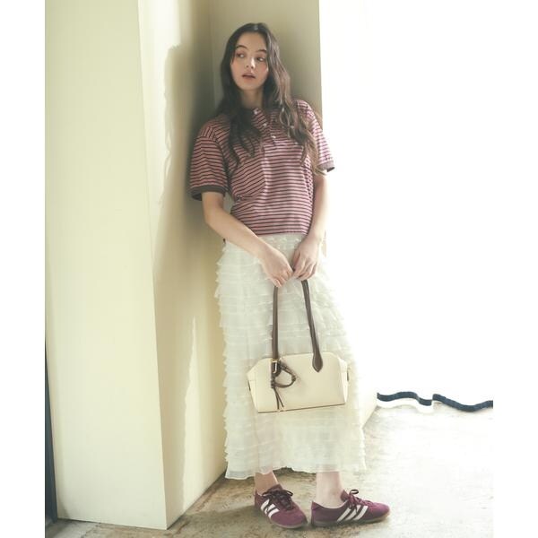 ナチュラルビューティーベーシック（NATURAL BEAUTY BASIC）/フリルティアードナロースカート