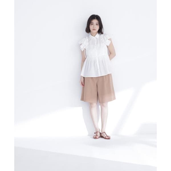 ナチュラルビューティーベーシック（NATURAL BEAUTY BASIC）/サイドリボンペプラムシャツ_8
