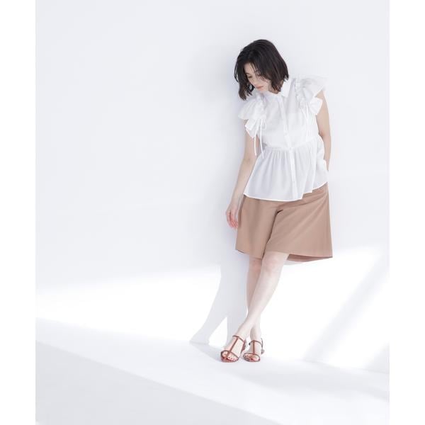 ナチュラルビューティーベーシック（NATURAL BEAUTY BASIC）/サイドリボンペプラムシャツ_10