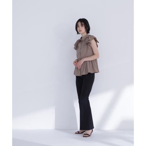 ナチュラルビューティーベーシック（NATURAL BEAUTY BASIC）/サイドリボンペプラムシャツ_13