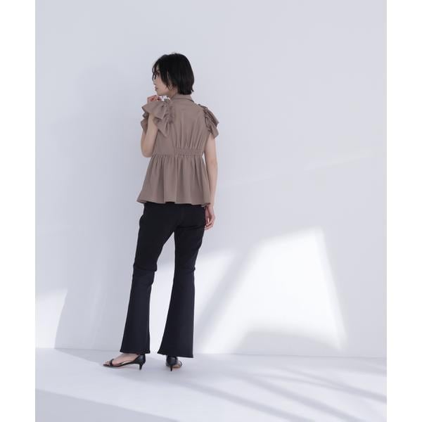 ナチュラルビューティーベーシック（NATURAL BEAUTY BASIC）/サイドリボンペプラムシャツ_15