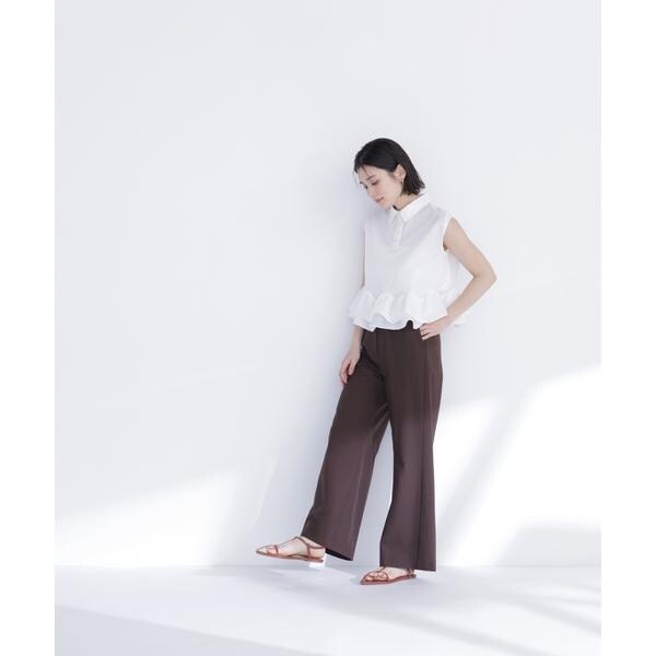 ナチュラルビューティーベーシック（NATURAL BEAUTY BASIC）/ヘムフリルシャツブラウス_5