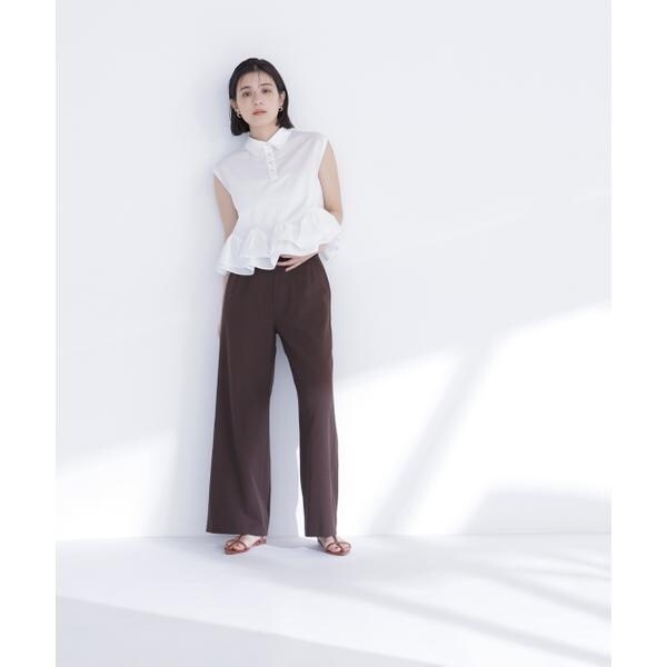 ナチュラルビューティーベーシック（NATURAL BEAUTY BASIC）/ヘムフリルシャツブラウス_7