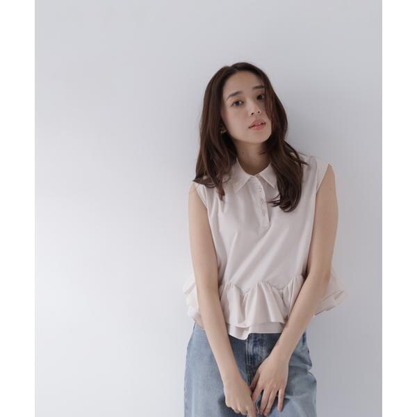 ナチュラルビューティーベーシック（NATURAL BEAUTY BASIC）/ヘムフリルシャツブラウス_17