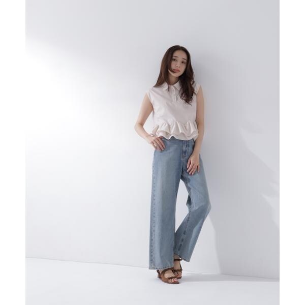 ナチュラルビューティーベーシック（NATURAL BEAUTY BASIC）/ヘムフリルシャツブラウス_18