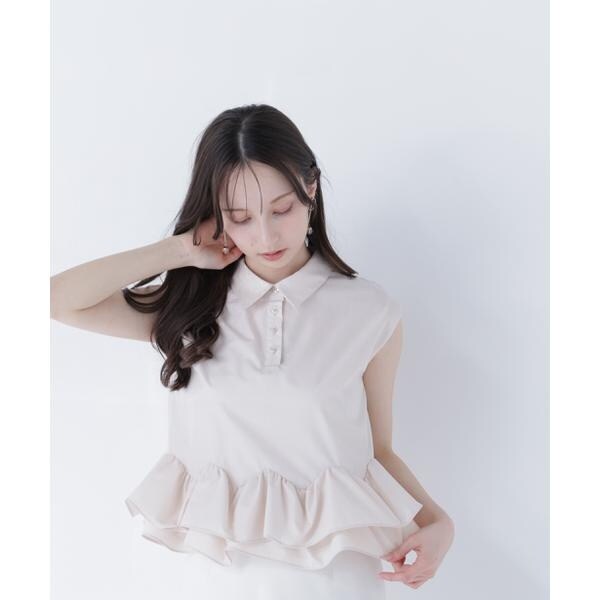 ナチュラルビューティーベーシック（NATURAL BEAUTY BASIC）/ヘムフリルシャツブラウス_19