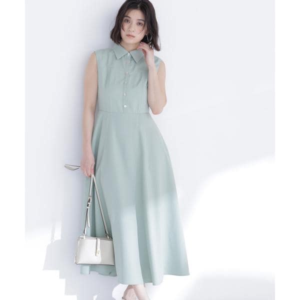 ナチュラルビューティーベーシック（NATURAL BEAUTY BASIC）/襟付きバイカラーステッチワンピース_2