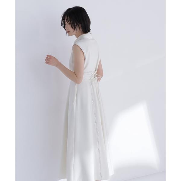 ナチュラルビューティーベーシック（NATURAL BEAUTY BASIC）/襟付きバイカラーステッチワンピース_5