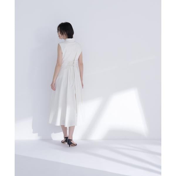 ナチュラルビューティーベーシック（NATURAL BEAUTY BASIC）/襟付きバイカラーステッチワンピース_8