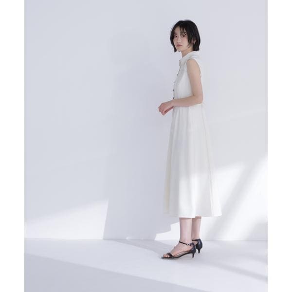 ナチュラルビューティーベーシック（NATURAL BEAUTY BASIC）/襟付きバイカラーステッチワンピース_10
