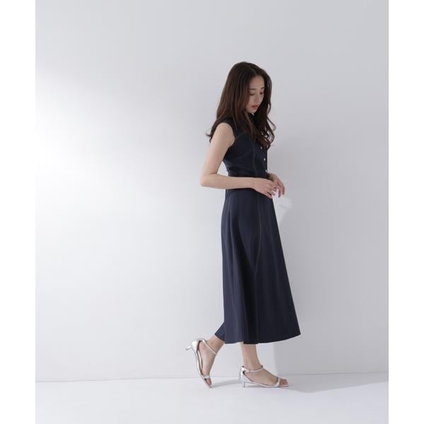 ナチュラルビューティーベーシック（NATURAL BEAUTY BASIC）/襟付きバイカラーステッチワンピース_15