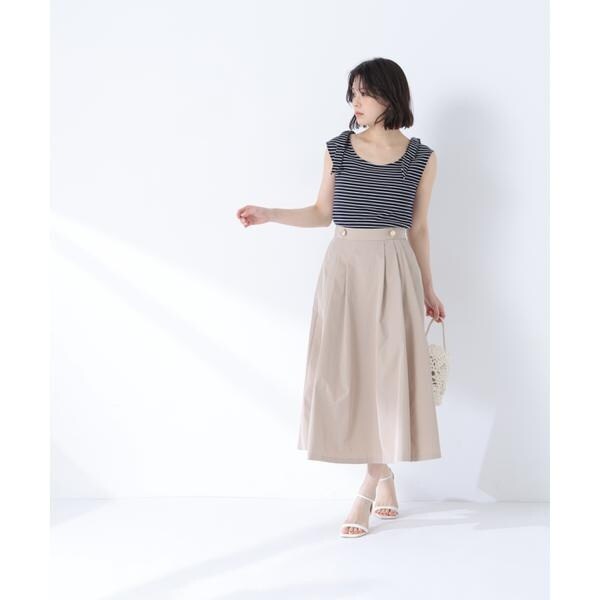 ナチュラルビューティーベーシック（NATURAL BEAUTY BASIC）/撥水マリンフレアスカート_4