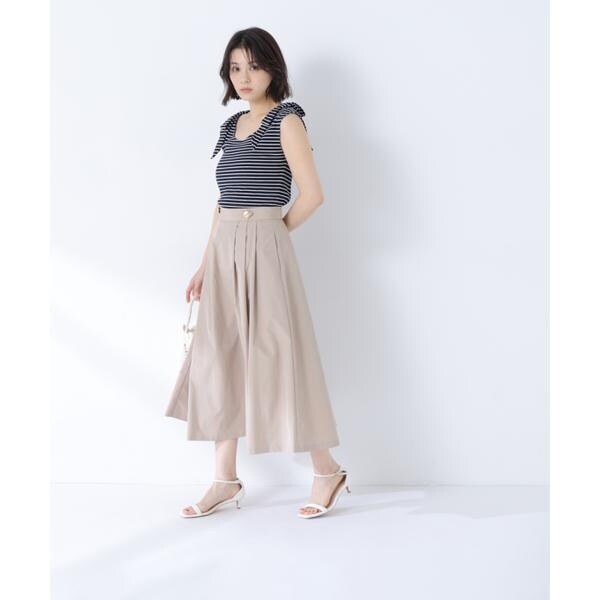 ナチュラルビューティーベーシック（NATURAL BEAUTY BASIC）/撥水マリンフレアスカート_8