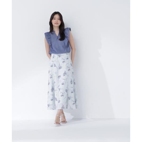 ナチュラルビューティーベーシック（NATURAL BEAUTY BASIC）/フラワープリントスカート