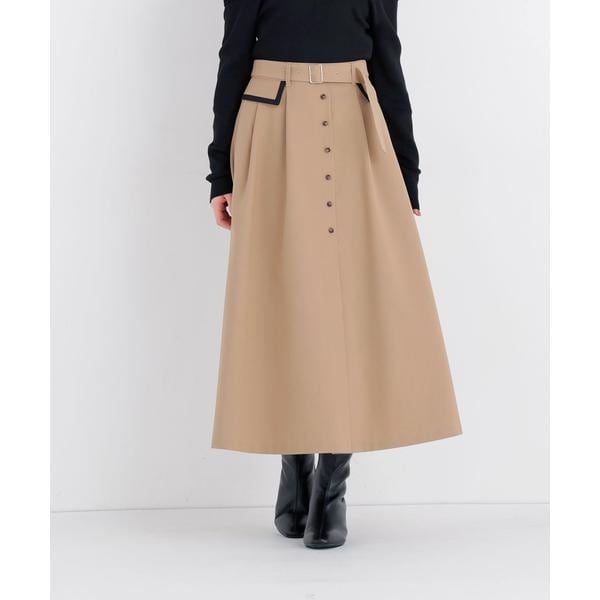 ナチュラルビューティーベーシック（NATURAL BEAUTY BASIC）/トレンチディティールスカート 9,352円
