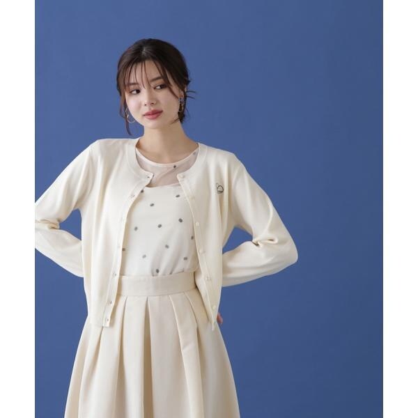 プロポーション ボディドレッシング（PROPORTION BODY DRESSING）/ポイント刺繍ニットカーディガンの通販は 5,544円
