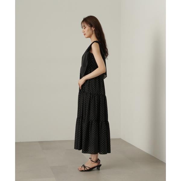 ショルダーリボンティアードワンピース PROPORTION BODY PROPORTION BODY DRESSING ショルダーリボンティアード