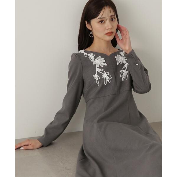 ドリードール（Dorry Doll）/【大きいサイズ】Mint Souffle 花柄刺繍