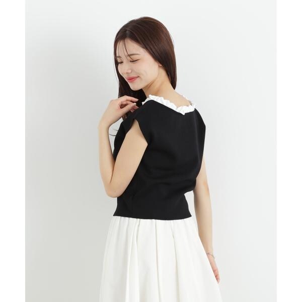 PROPORTION BODY DRESSING - ☆新品タグ付き☆ プロポーションボディドレッシング フリル半袖ニット フリル総針ニット | PROPORTION BODY DRESSING（プロポーション