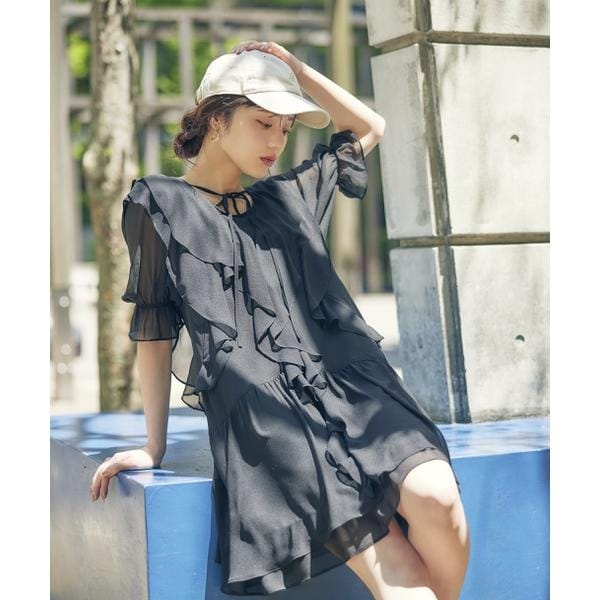 プロポーション ボディドレッシング（PROPORTION BODY DRESSING）/《EDIT COLOGNE》ラッフルミニワンピース