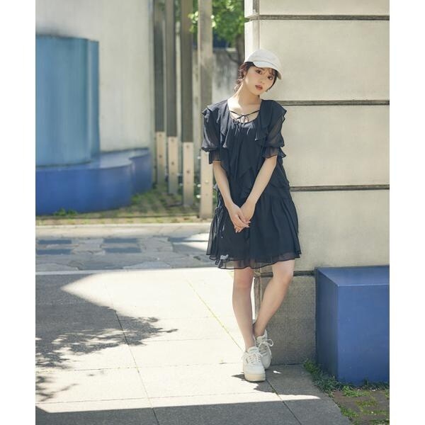 プロポーション ボディドレッシング（PROPORTION BODY DRESSING）/《EDIT COLOGNE》ラッフルミニワンピース