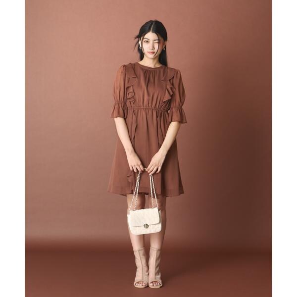 プロポーション ボディドレッシング（PROPORTION BODY DRESSING）/《EDIT COLOGNE》フリル楊柳ミニワンピース
