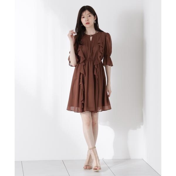 プロポーション ボディドレッシング（PROPORTION BODY DRESSING）/《EDIT COLOGNE》フリル楊柳ミニワンピース