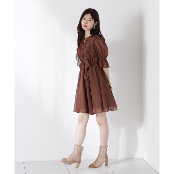 プロポーション ボディドレッシング（PROPORTION BODY DRESSING）/《EDIT COLOGNE》フリル楊柳ミニワンピース