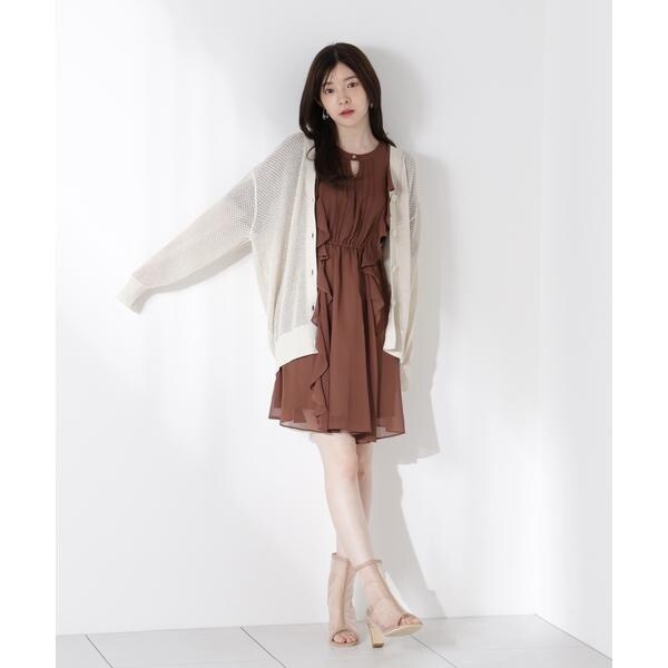 プロポーション ボディドレッシング（PROPORTION BODY DRESSING）/《EDIT COLOGNE》フリル楊柳ミニワンピース