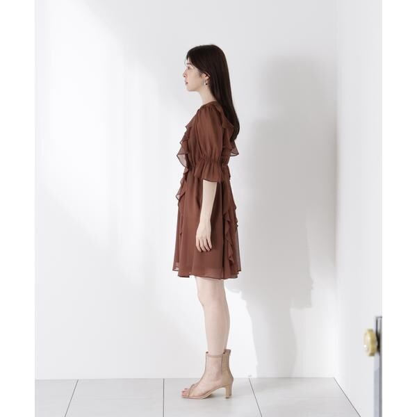 プロポーション ボディドレッシング（PROPORTION BODY DRESSING）/《EDIT COLOGNE》フリル楊柳ミニワンピース