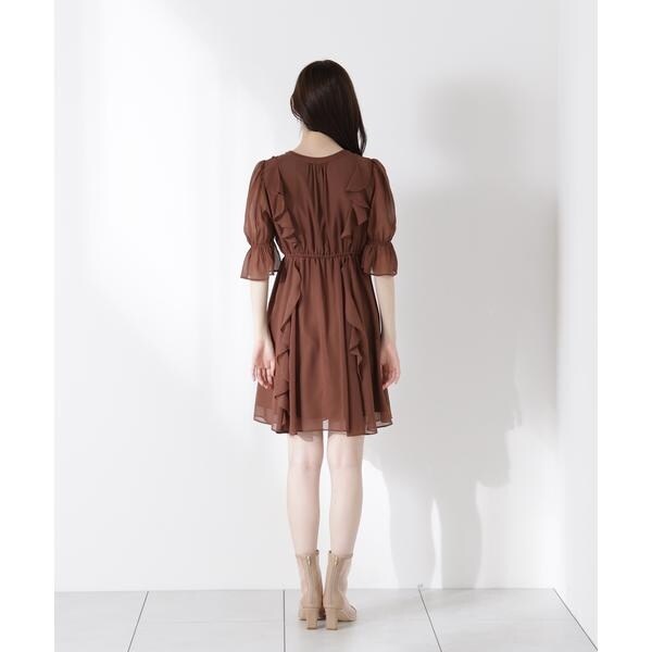 プロポーション ボディドレッシング（PROPORTION BODY DRESSING）/《EDIT COLOGNE》フリル楊柳ミニワンピース